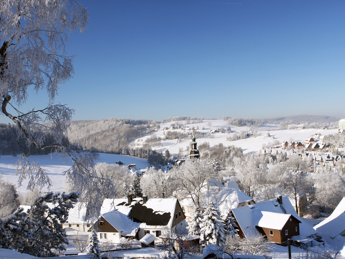 Wintersport in het Erzgebirge